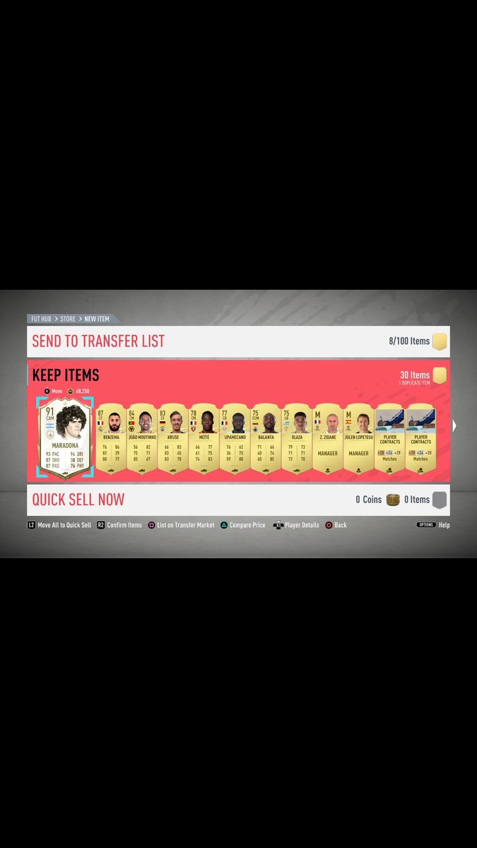 Maradona and Zidane in the same pack. Easy