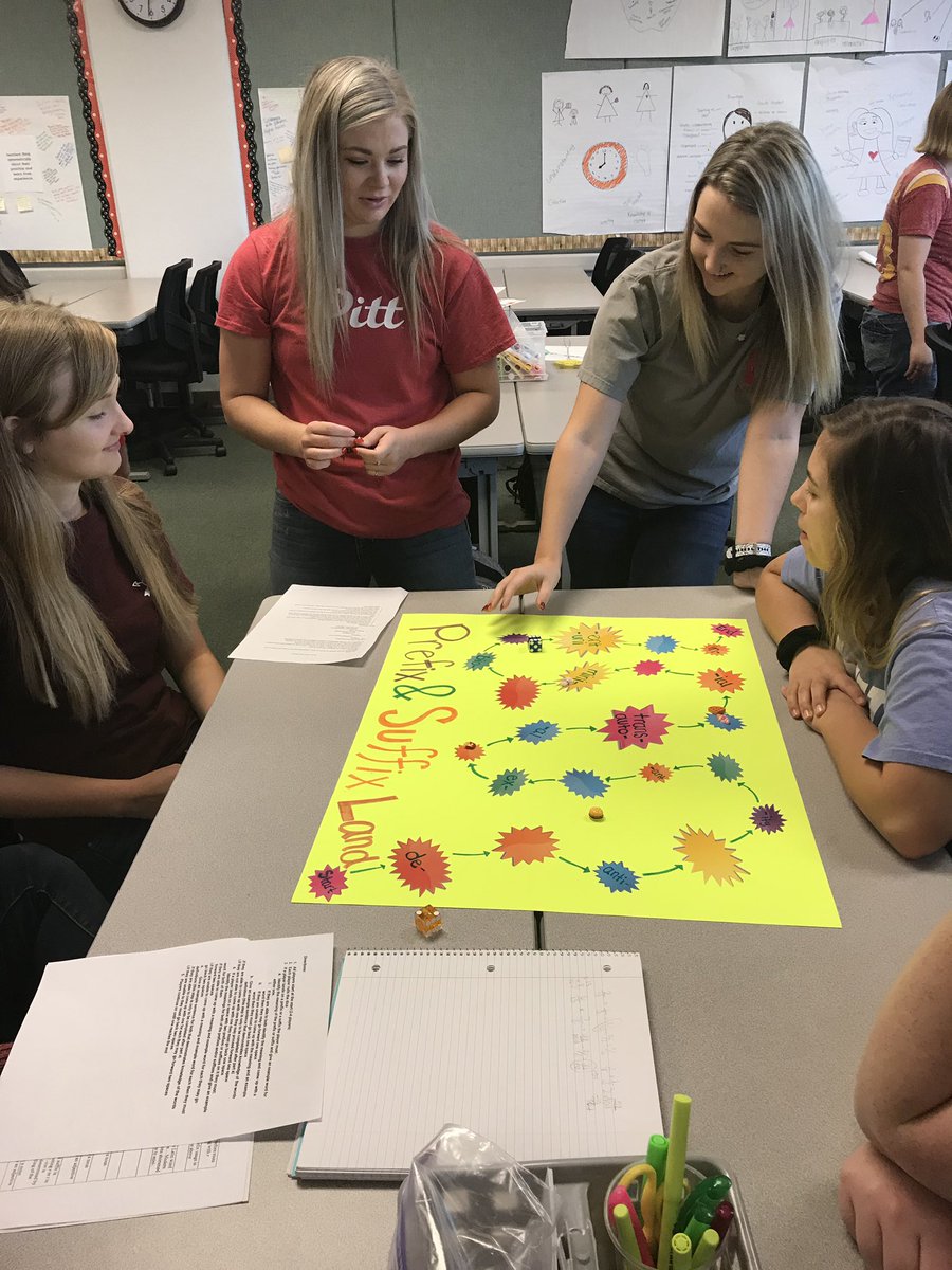 gorillateaching's tweet photo. Permission to Play: After studying the importance of play in cultivating active and engaged learners, Elementary Majors in Dr. Finley’s course used grade-level standards to create developmentally appropriate educational games, which they then shared with each other. https://t.co/pVtjJ510uQ