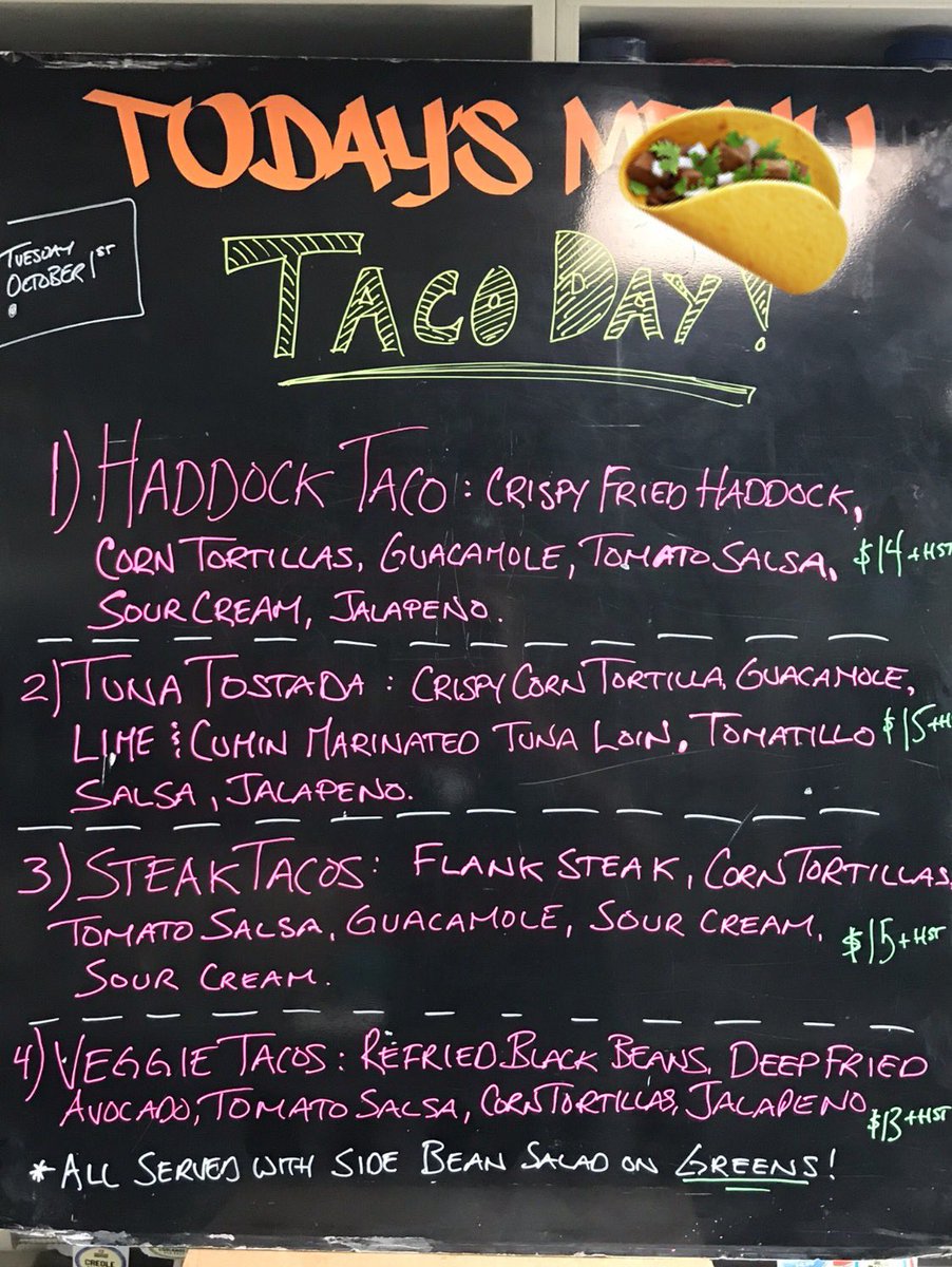 Brighten your day tomorrow with a ray of taco, pretty much better then sunshine. 
Queen&amp;O’Connor 11:30