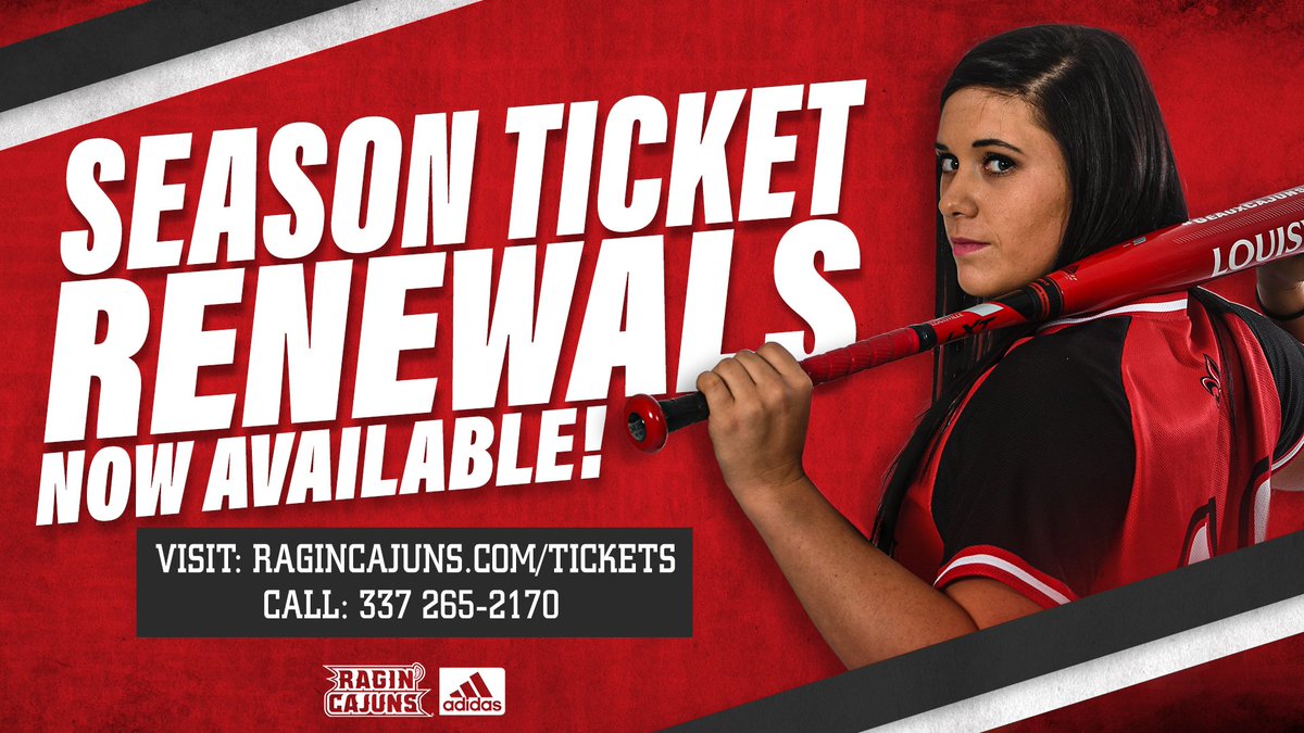 RaginCajunsSB's tweet photo. 🗣 Calling 𝗦𝗲𝗮𝘀𝗼𝗻 𝗧𝗶𝗰𝗸𝗲𝘁 𝗛𝗼𝗹𝗱𝗲𝗿𝘀

You can renew your tickets for the 2020 season 𝗡𝗢𝗪! 🤟🥎

All the details 👇
🔗 https://t.co/qm6XL4gIdh

#GeauxCajuns ⚜️ https://t.co/VjeSdJGRRS