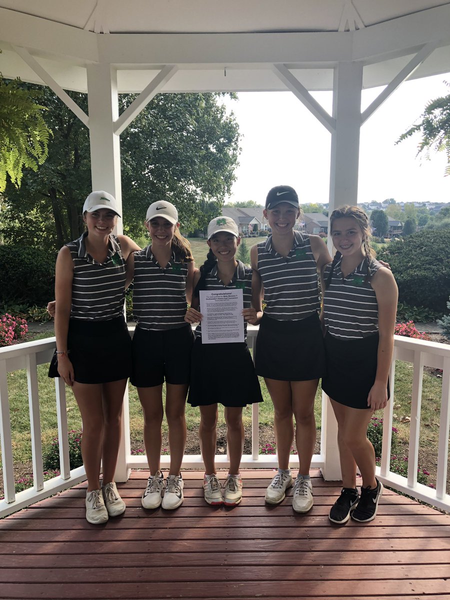 MasonGirlsGolf's tweet photo. Great round today finishing 1st in our Sectional at Walden Ponds! Next up, District Tournament at Beavercreek GC on Oct 10 https://t.co/zC0YIdsL0L