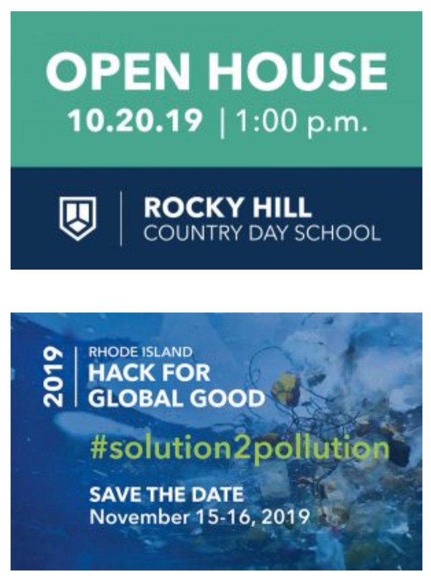 rhcdmariners's tweet photo. Some upcoming events @RockyHillCD 
.
#OpenHouse #hackathon #solution2pollution https://t.co/zWTw3tT0Lt