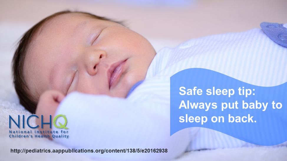 FLHealthEmerald's tweet photo. Place your baby on his or her back for all sleep times โ naps and at night. #SafeSleepforBaby #SIDSAwarenessMonth https://t.co/TE4mEJEJuX