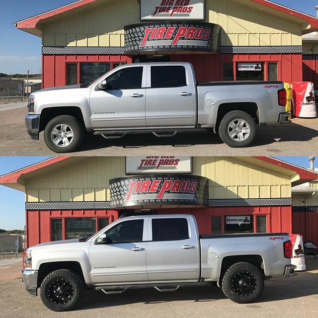 Big Red Tire Pros on X: "Check out what a difference new tires and wheels  made to this 2018 Chevy Silverado! LT275/70R18 General Grabber ATX tires  and TIS 5335B 18x9 wheels. 🔥🔥🔥#atdwheels #