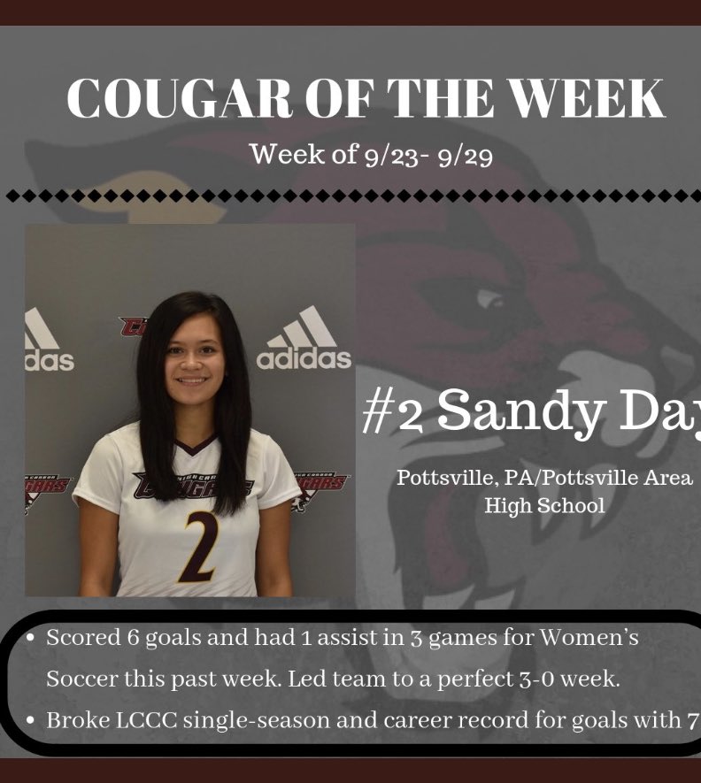 LC_WSoccer's tweet photo. Check out this weeks Cougar of the Week! Congratulations Sandy! ⚽️ 👏🏼 #GRIND #NextLevel https://t.co/adXVTj1DSd