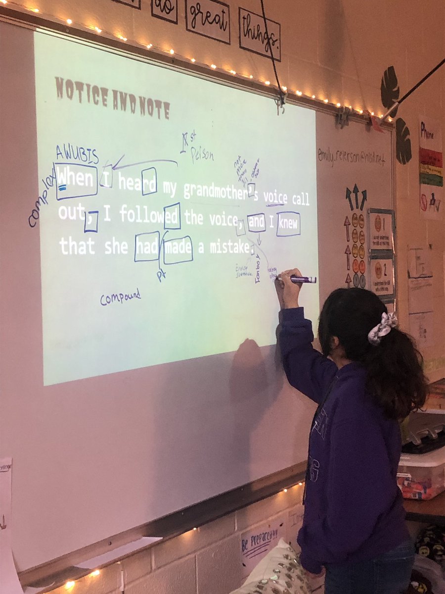 MsReierson245's tweet image. So much to notice and note in just one mentor sentence! #grammargeeks #7thELA #compoundcomplex  #JordanMSLegends