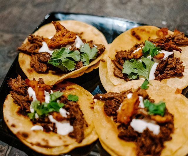 RPGLawrence's tweet photo. Our Tacos are da bomb. Birria De RPG Tacos: (Can be ordered in sets of 2, 4, or 6) braised Good Farms Black Angus beef shoulder, white cheddar quesadillas, buttermilk fried onions, chipotle crème fraîche, cilantro, & consommé.
#RPGLawrence #RPGfood #tac… https://t.co/22kpZpN1Xb https://t.co/Dh3YgIMgi9