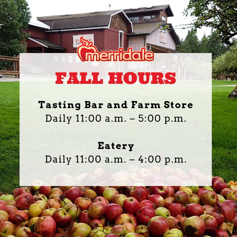 We have shifted to our fall hours! Open seven days a week. 🍂 #MerridaleMakes