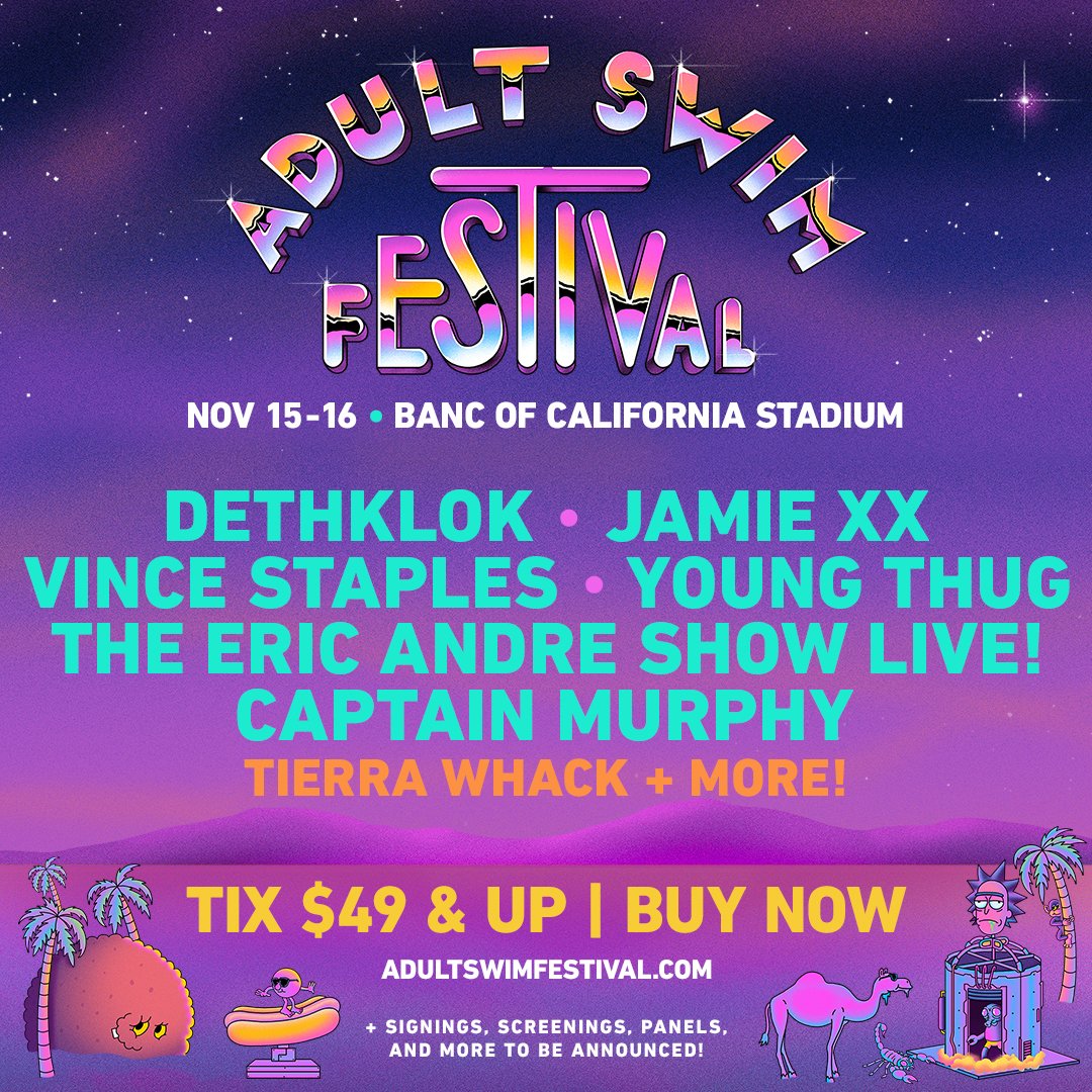 💥ADULT SWIM FESTIVAL GIVEAWAY💥

We're giving away a merch bundle + pair of tickets to Adult Swim Festival (Nov 15-16), featuring <a href="/ericandre/">Eric Andre</a>, <a href="/vincestaples/">vince</a> &amp; more!

To enter:
-Like &amp; RT this
-Must follow <a href="/DoLA/">DoLA</a>

Info: bit.ly/2LgUCYt