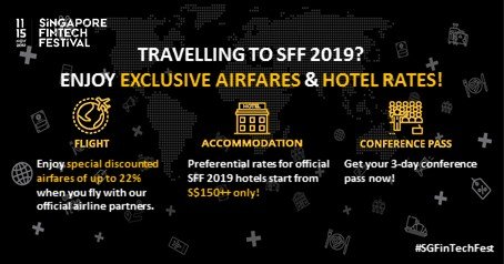 FinTech friends from around the world: have you registered for the Singapore FinTech Festival? Preferential airfares and hotel rates! Book your pass at bit.ly/321PUmw