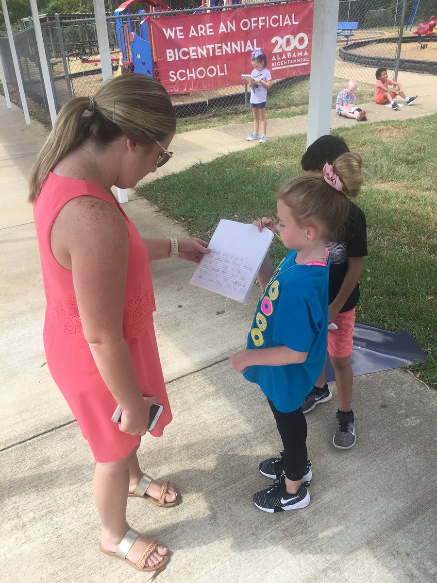 mapeducate's tweet photo. Today was a great day! Saw adorable authors at #VanceElementary writing in the sunshine ! @tcss_schools @AlabamaDeptofEd @AkelleyARI https://t.co/Oy9nVNKdc8