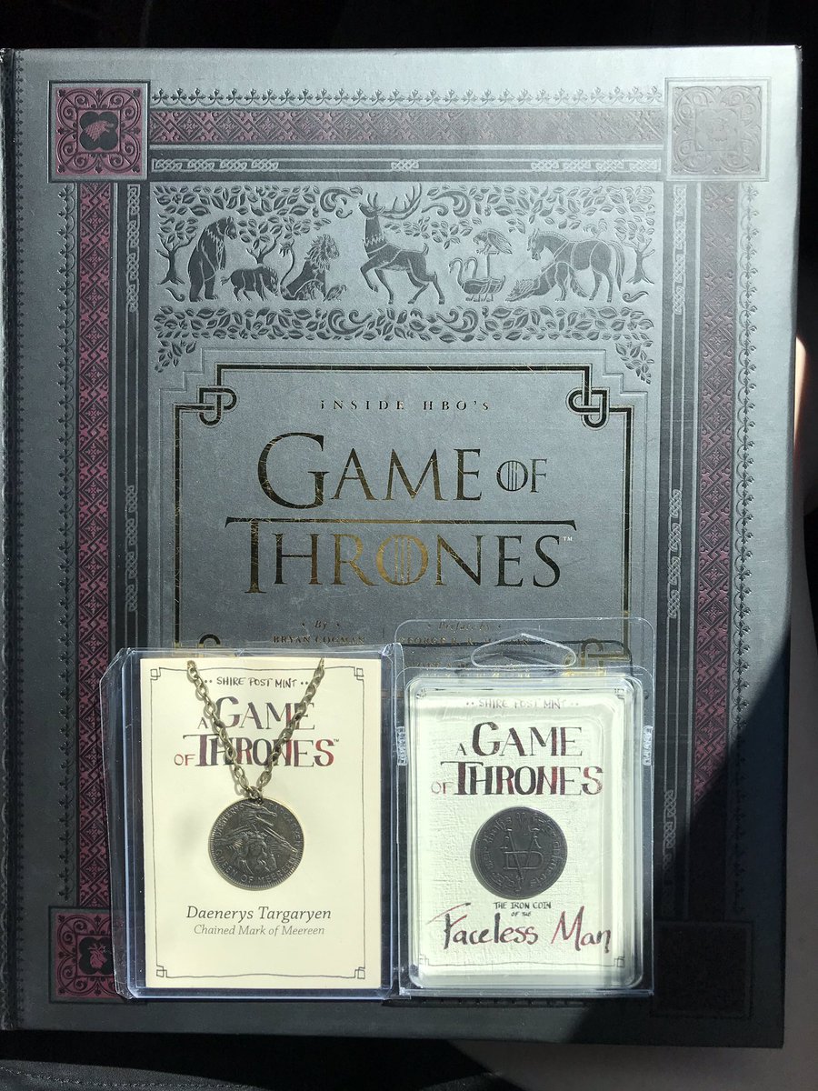 A trip to Santa Fe wouldn’t be complete without stopping by <a href="/GRRMspeaking/">George RR Martin</a>’s theater and getting signed merchandise. I was hoping the cashier would say Valagar Morghulis when I got my Faceless Man coin, but I’ll save that for another day to say Valar Dohaeris. ⚔️🔥🐉#GameOfThrones