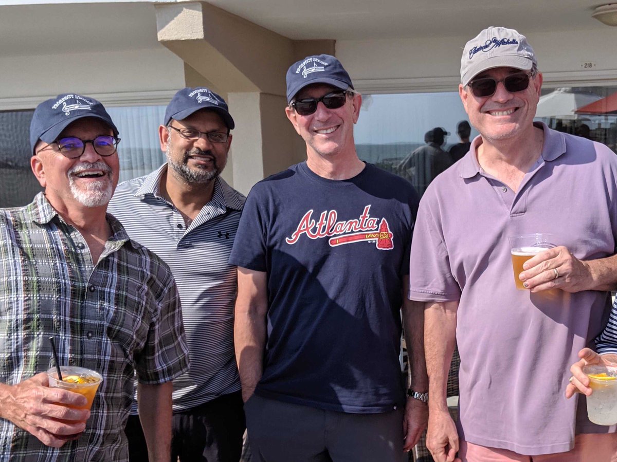 jtjohnst55's tweet photo. Our quartet “Prospect Street” spent a reunion weekend with the Georgetown Chimes in Cape May New Jersey. Paul Kelly, Saurin Shah, and Kevin Laborde. https://t.co/HEWechP5Gp