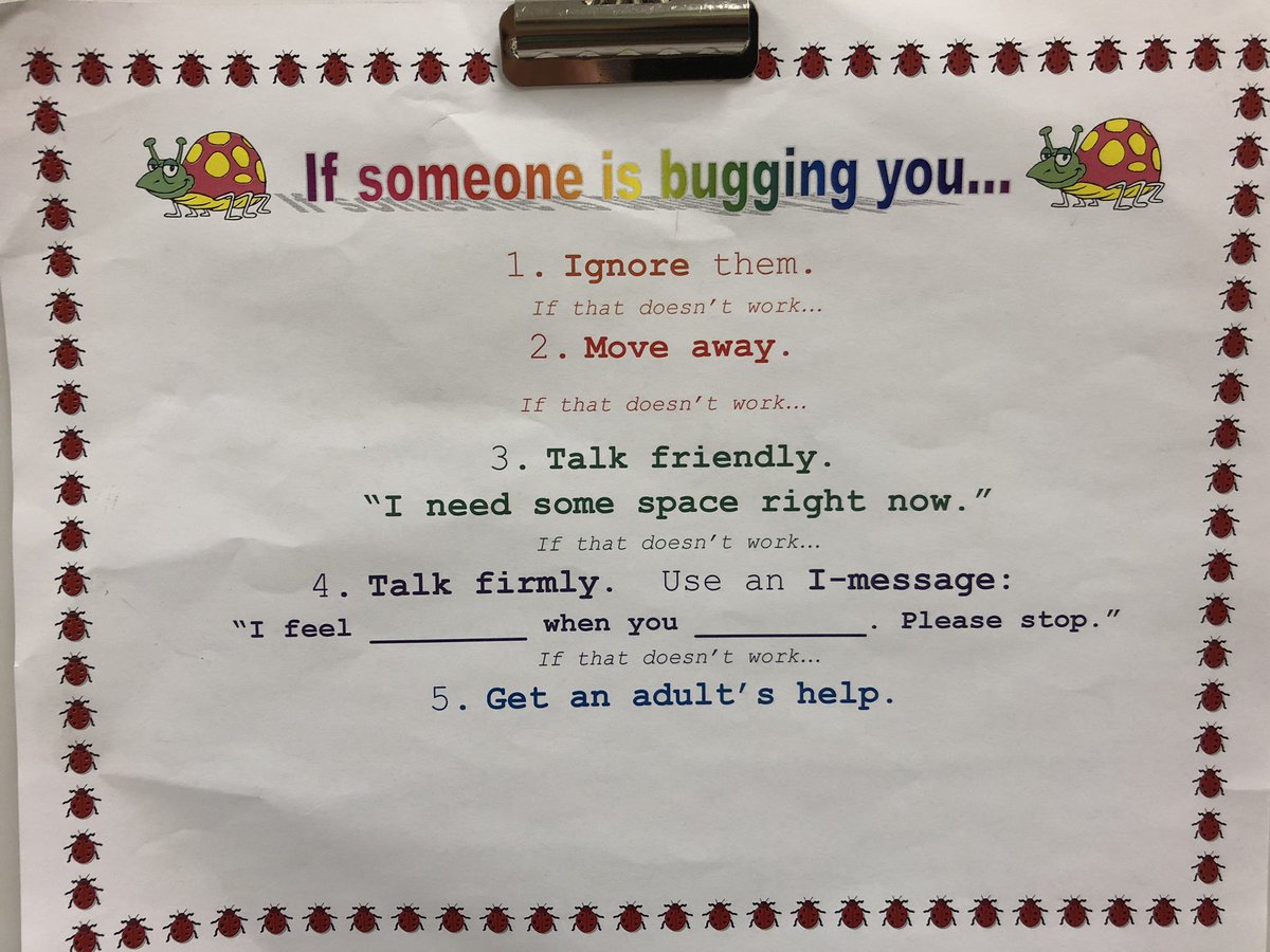 In this month’s counseling lesson for 2nd grade they learned what to do if someone is bugging them. Ask them about the “de-bugging steps.” <a href="/Team_MCES/">Mays Chapel ES</a>