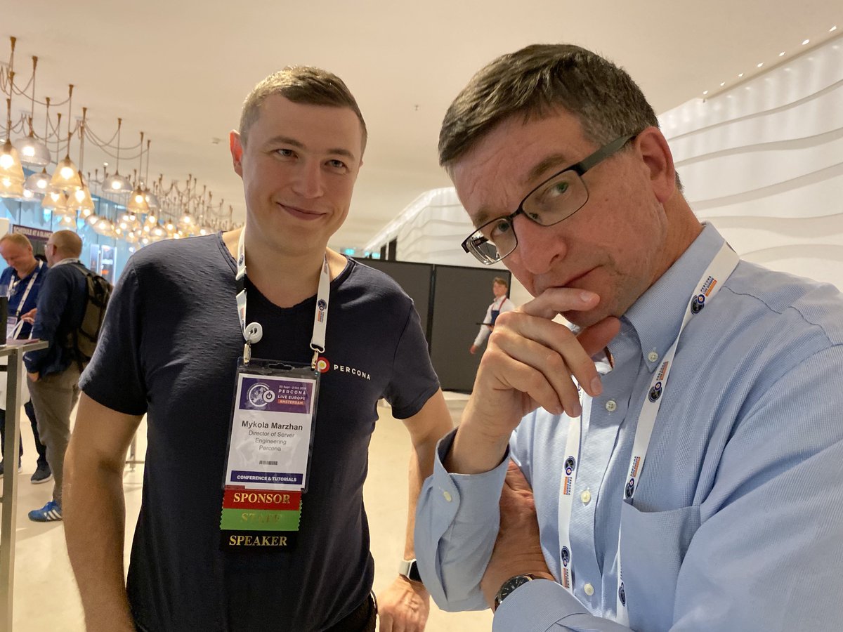 MYonkovit's tweet photo. #PLEteamTom looking thoughtful and serious at #PerconaLive what is he thinking? https://t.co/WzyQaNztGw
