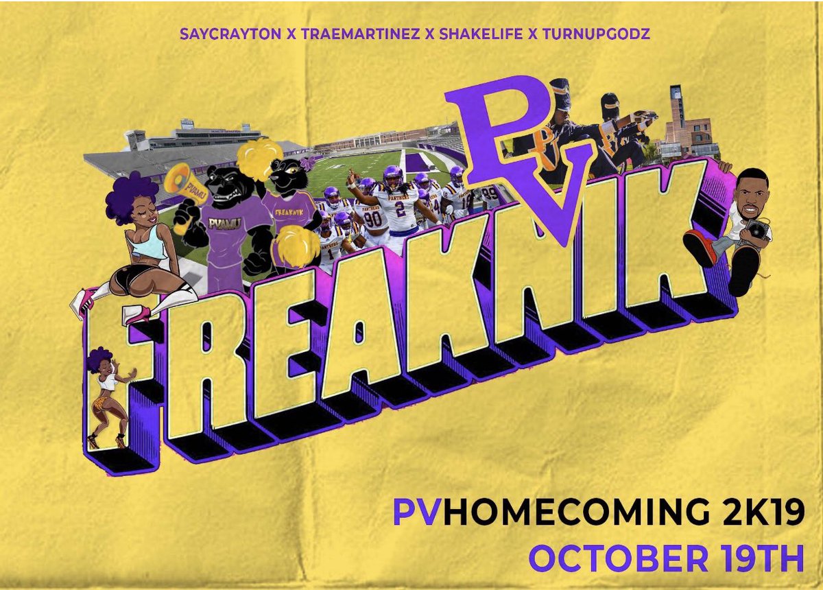 YellaBoyyKg's tweet image. 🚨🚨HOMECOMING SZN🚨🚨

#FreaknikPV

PVAMU HOMECOMING 💜💛

LIKE NEVER BEFORE 

RETWEET &amp;amp; LIKE

#PVAMU #PVAMU20 #PVAMU21 #PVAMU22 #PVAMU23