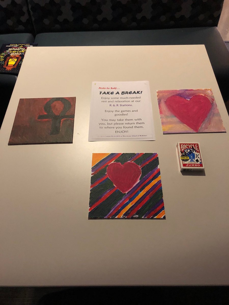 GetFitMSM's tweet image. Throwback to HCW Day 3, our Relax &amp;amp; Release (R&amp;amp;R) Stations! Take a Pause during the day! #HealthyCampus @MSMedu @MSMPres