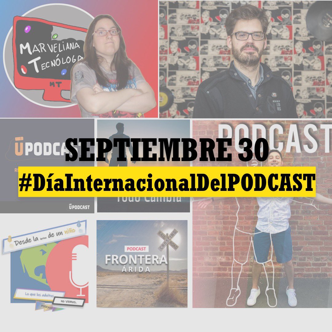 PodcastAvenida's tweet photo. #DíaInternacionalDelPODCAST #InternationalPodcastDay 
Les comparto el EPISODIO 9 donde entrevisto a mis amigos: 
@HEDWIGKUDO
@elavdeveloper 
@IZUZQUIZA
@TODOCAMBIAPOD
@FRONTERAARIDA
Platicamos de como festejarán este día. 

Spotify
https://t.co/VyRGeZun3A https://t.co/0AaqKhI4ny