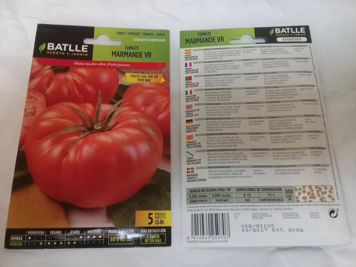 Semillas BATLLE - Tomate MARMANDE VR (Venta al Mayor y Detal) Visite: indinagro.com.ve