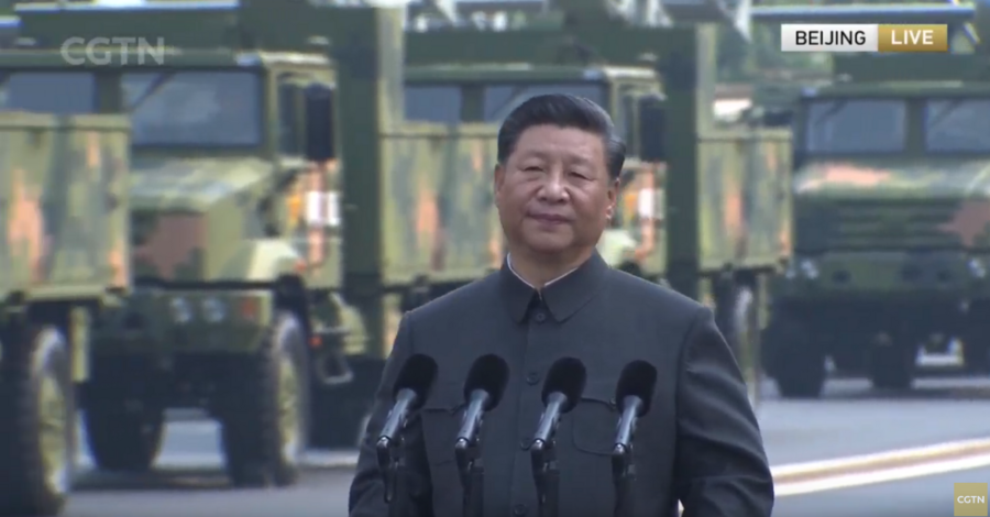 XHNews's tweet photo. Update: Xi reviews armed forces on National Day (Photo grabs from CGTN) #NewChina70Years #NationalDay https://t.co/H5APuwlDnO https://t.co/kmfNzpuvZ2