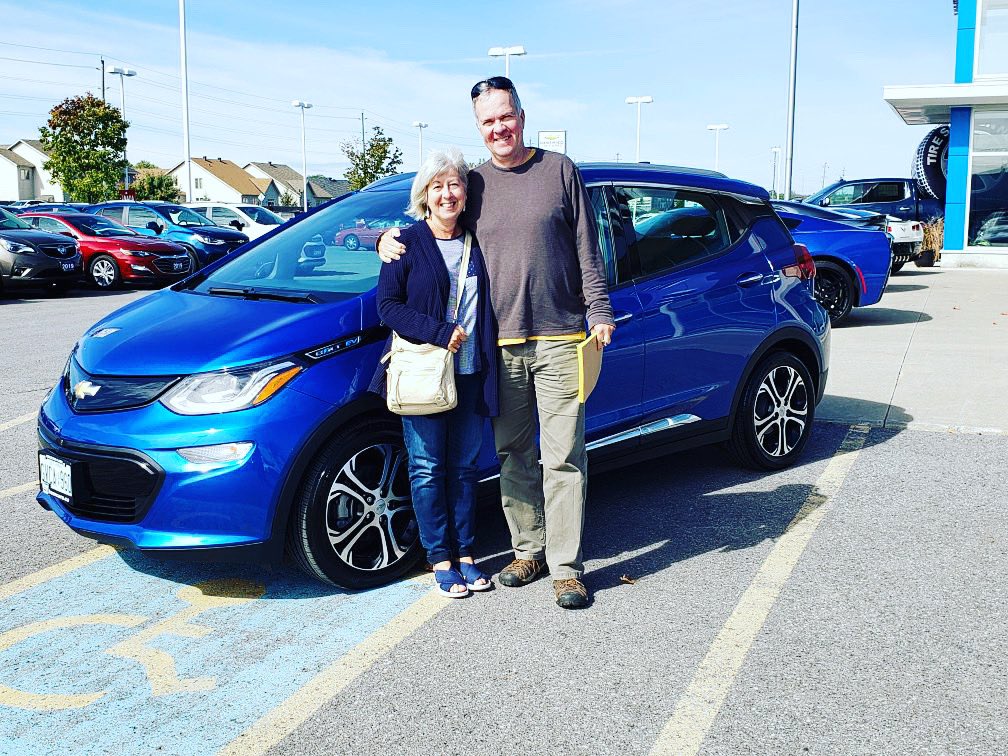 Mary Lou and Rob from Perth were so excited to pick up their all electric 2019 Chevrolet Bolt from Sales Pro Andre Roy! Enjoy the awesome new ride and Welcome to the Bean Chevrolet Family! #Chevrolet #Bolt #Electric #AllSmiles #SweetColour #BeanCars #FunAtBeans