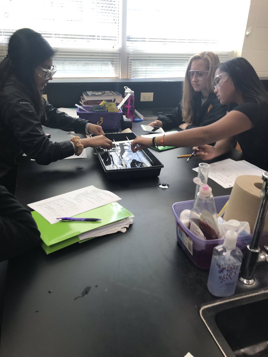 Science_Larson's tweet photo. Day 2 of the cellular respiration lab in AP Bio where students tested their own variables and its affect on cellular respiration. #thisishowweAP #APBio_WHS #BulldogLife_WHS #cellularrespiration #respirometer https://t.co/8NFKAiNKj4