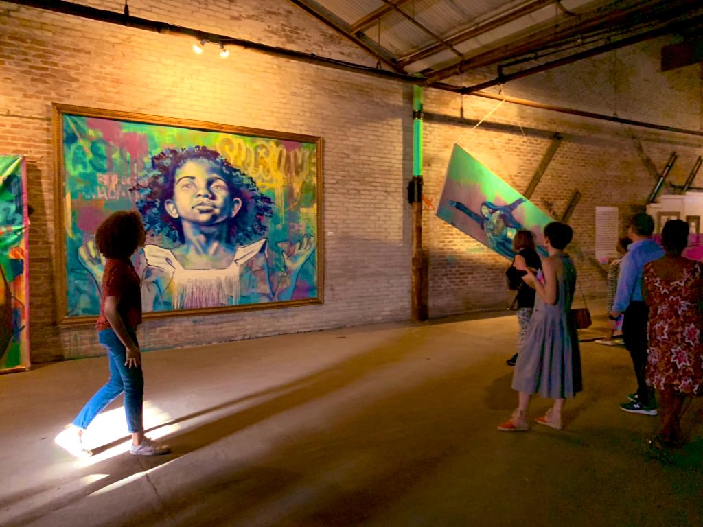 gmfus's tweet photo. Our last stop of the day, #StudioBe located in the Bywater neighborhood of the @CityOfNOLA, is a warehouse turned art studio and home of BMike’s first solo show as a visual artist. #GMFUrban #CreativePlacemaking #ExhibitBe https://t.co/Hv120cH7Fq