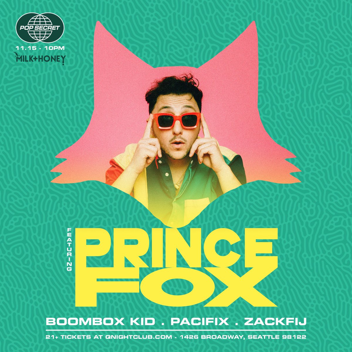 milkhoneycrew's tweet photo. Excited to announce the crew will be supporting @princefox @qnightclub in November! Big shoutout to the @PopSecretParty fam for having us on 🌐🌐

tix --> https://t.co/3Etj76bScr https://t.co/yVpoxGlkWI