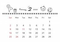 素材ラボ A Twitter 新作イラスト シンプル 年 2月 カレンダー サイズ 横 高画質版dlはこちら T Co Ughvfllw2o 投稿者 とりこやさん 年2月の月間タイプのカレンダーです シンプ カレンダー 2月 シンプル モノクロ アイコン 節分