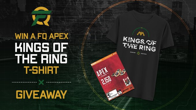 FlyQuest's tweet photo. With Season 3 incoming, we decided to extend our giveaway by 24 hours. Only 1 day left to enter to win a #KingsOfTheRing shirt and @PlayApex coins!
Enter here: https://t.co/jmt1SEa9Lx https://t.co/G93GJfR2nA