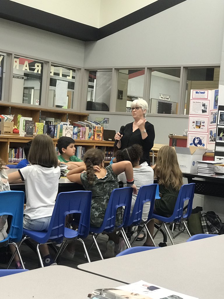 douganjo's tweet photo. Writing session with our visiting author, HJ Ralles. It was awesome! Thanks @HeritageES PTA! #funinb7 https://t.co/e45Lxsbw3h