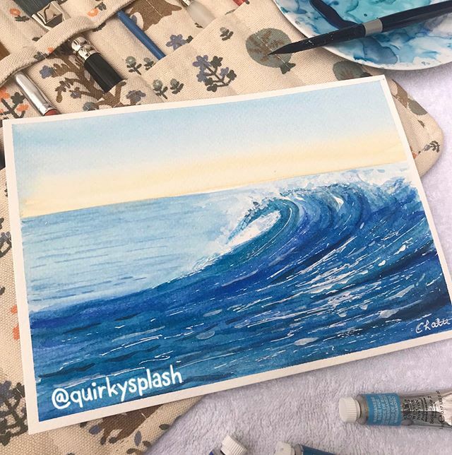 QuirkySplash's tweet photo. Continuing with seascapes 🌊 .
.
.
.
.
#seascapes #quirkysplash #watercolor #watercoloring #artlover #watercolorpainting  #water #seapainting #wavespaintings #blue #naturelovers #artwork #inspiredbynature #inspiring_watercolors #emergingartist #globalartist #aquarelle #creati… https://t.co/bc30D2pAIa