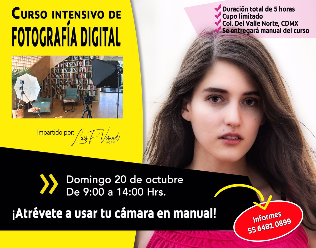 PhotoVeraud's tweet photo. El próximo 5 de octubre finaliza la promoción por pago anticipado. #cursodefoto https://t.co/bzwECqmqq0