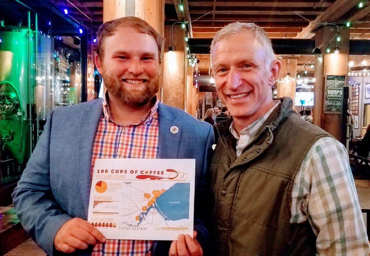 RogerForDuluth's tweet photo. Kudos @Hobbs_Duluth on your #100cupsofcoffee project. Way to be accessible as our @cityofduluth Council President. Glad I was home in time to be a part. https://t.co/QKbSPWOSrA