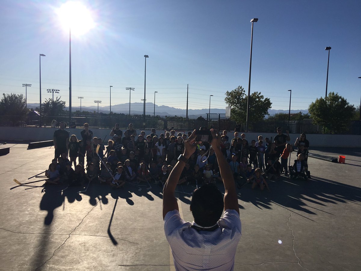 Thanks <a href="/GoldenKnights/">Vegas Golden Knights</a> for hosting today’s hockey clinic. Lots of memories for my 8 year old son. GO KNIGHTS GO.
