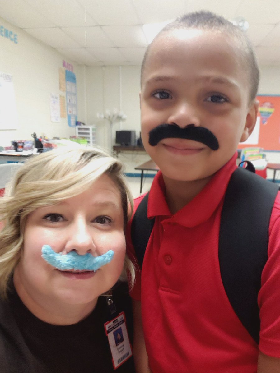 MsBrock_Rocks's tweet photo. I mustache a question...How loud does your inner wildcat roar??  What a fun day today! @PeachCreekElem @SplendoraISD https://t.co/g4H2klzPIB