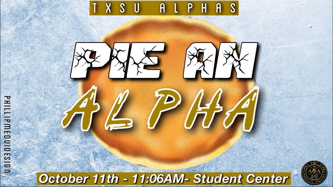 teamharrison__'s tweet image. TIGER NATION🥶

Come out and pie OR ice ya phavorite Alpha during #TxSUHC2k19 !! 

#PieAnAlpha
#IceAnAlpha