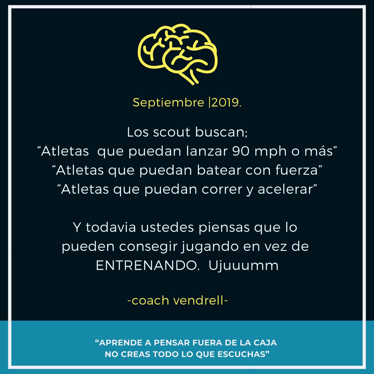 VendrellMethod's tweet image. Nota para el béisbol ⚾️