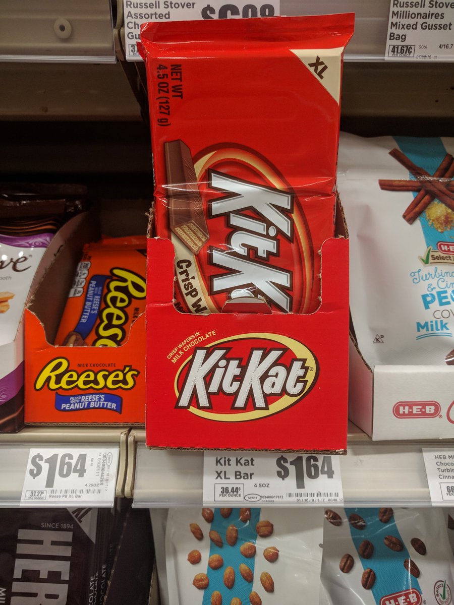 Heads up to all #kitkat lovers with an #heb near by, there is arbitrage to be had in the candy isle.