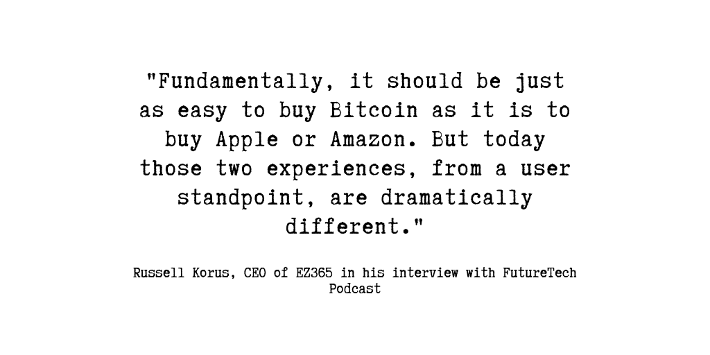 EZ365ecosystem's tweet photo. Happy #InternationalPodcastDay. Here’s one of our earlier interviews with @FuturetechP where our CEO, @russellkorus, shares insights on #EZExchange.  Happy listening: https://t.co/pbhyaPsLUK

#interview #blockchain #tech #crypto #btc #eth #cryptotrading #EZ365 https://t.co/35IxZM05cR