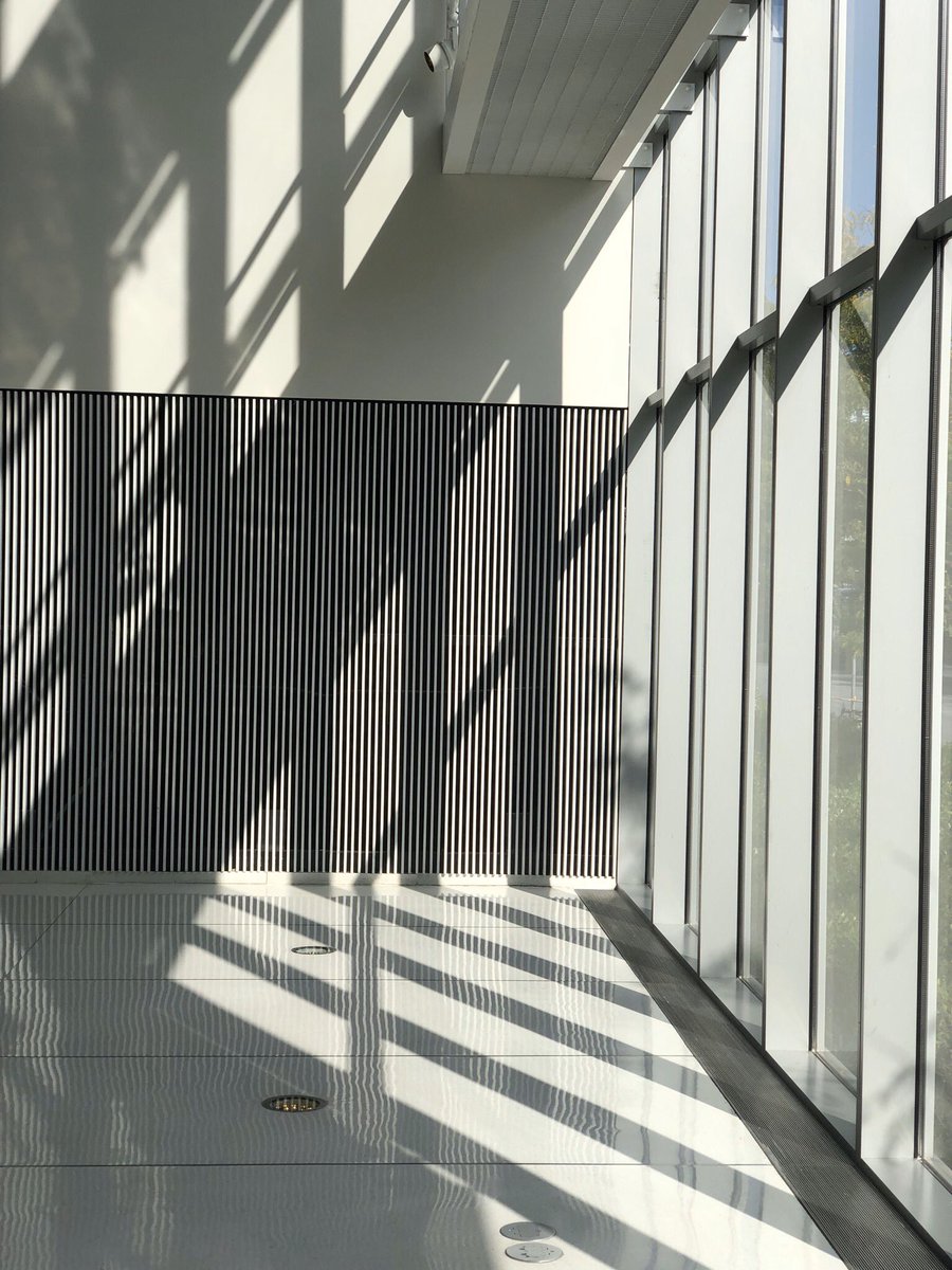 There are 3 coordinate systems in the picture provided by the grid on the glass window and its 2 adjacent planes. One single grid system can be interpreted differently given light conditions and surfaces, so are rules. Says a lot about organization of society. #gridmatters