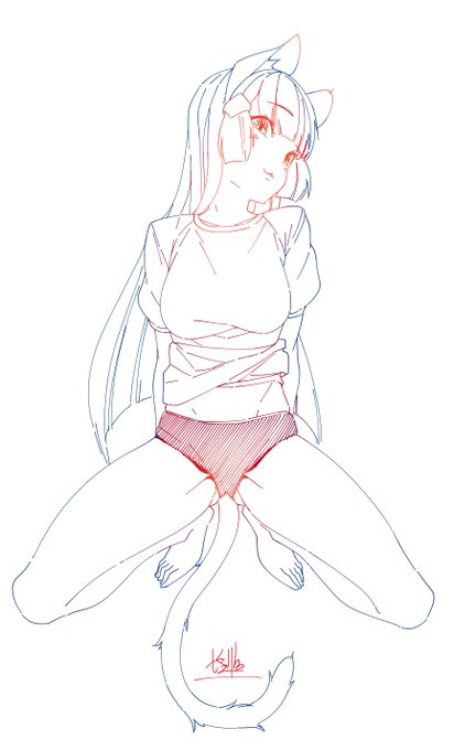 らくがく (`、3_ヽ)_ ねこみみぶるま  うちの子の一人 