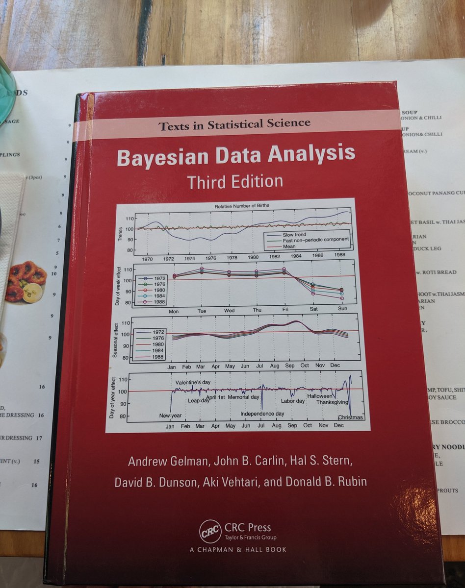 BenwWee's tweet photo. New purchase, can't wait! In time for @avehtari's course 😁 #bda3 https://t.co/0TuEiHZoel