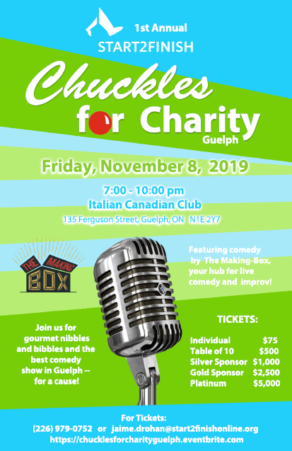 Join us Nov 8th at #ChucklesForCharity and help us eradicate child poverty in #Guelph! We have some amazing sponsors and supporters on board - will you be one of them? Together we are the change!! <a href="/cityofguelph/">City of Guelph</a> <a href="/ugdsb/">Upper Grand DSB</a>   <a href="/GuelphChamber/">Guelph Chamber</a>  …ucklesforcharityguelph.eventbrite.com
