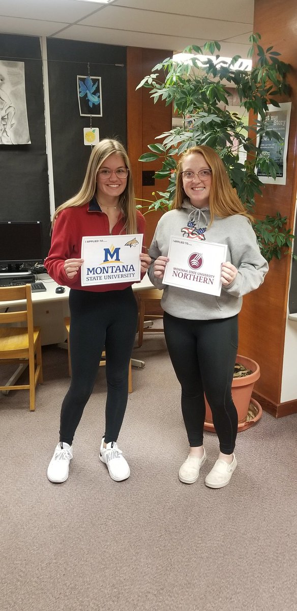 helena_high's tweet photo. Day one of College Application Week in the books. Four more days to stop by the HHS Library to submit a free admissions application to a Montana college. #BeAGraduate #ProudToBeABengal https://t.co/qTkWkyeEFg