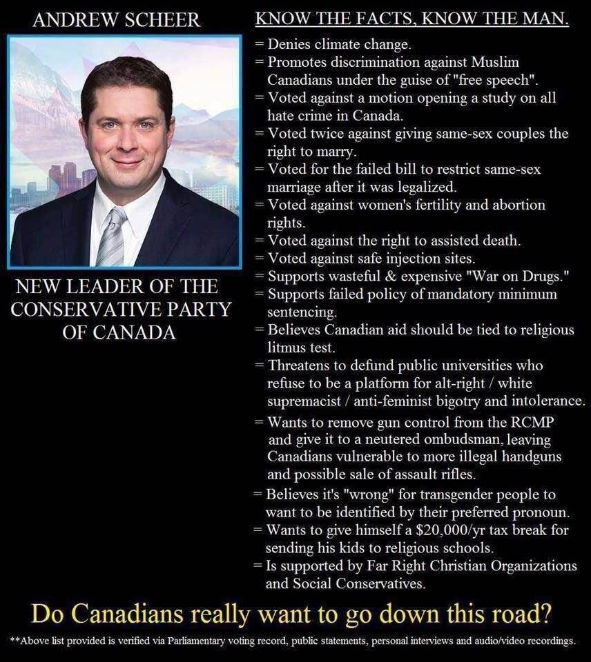 tmccull603's tweet photo. Do not let this man become the next Prime Minister of 🇨🇦.  #NeverScheer #canpoli   #elxn43   #CDNvote2019 https://t.co/QKywcrCG77