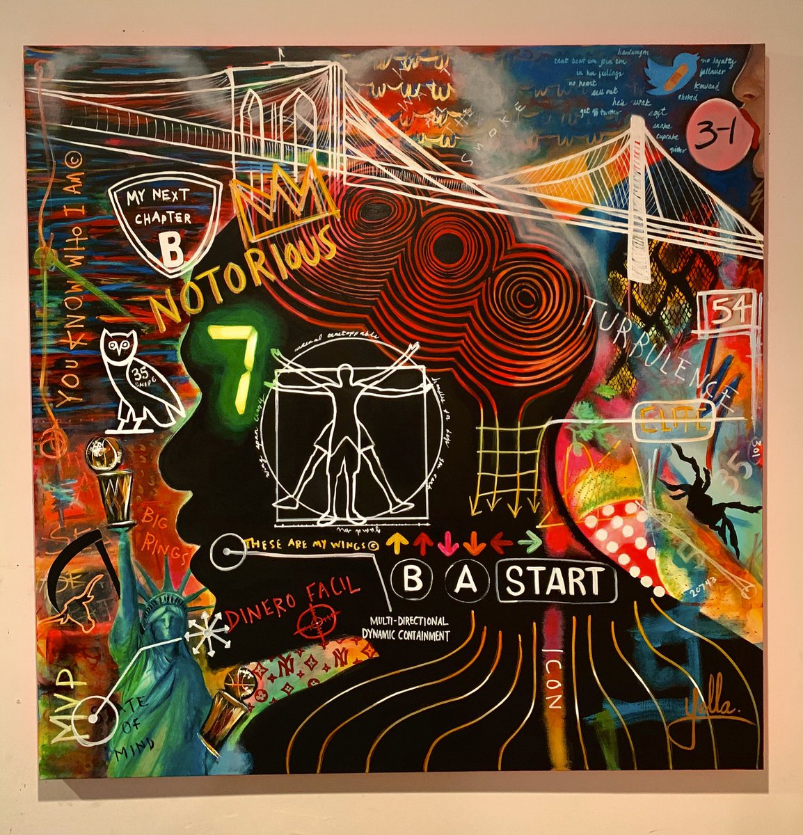yellaxoxo's tweet photo. | B A S Q U I A T B A L L | Part dos: @easymoneysniper π°π¨π
.
.
.
#yella #painting #basquiatball #basquiat #artandbasketball https://t.co/NnWGFATNCJ