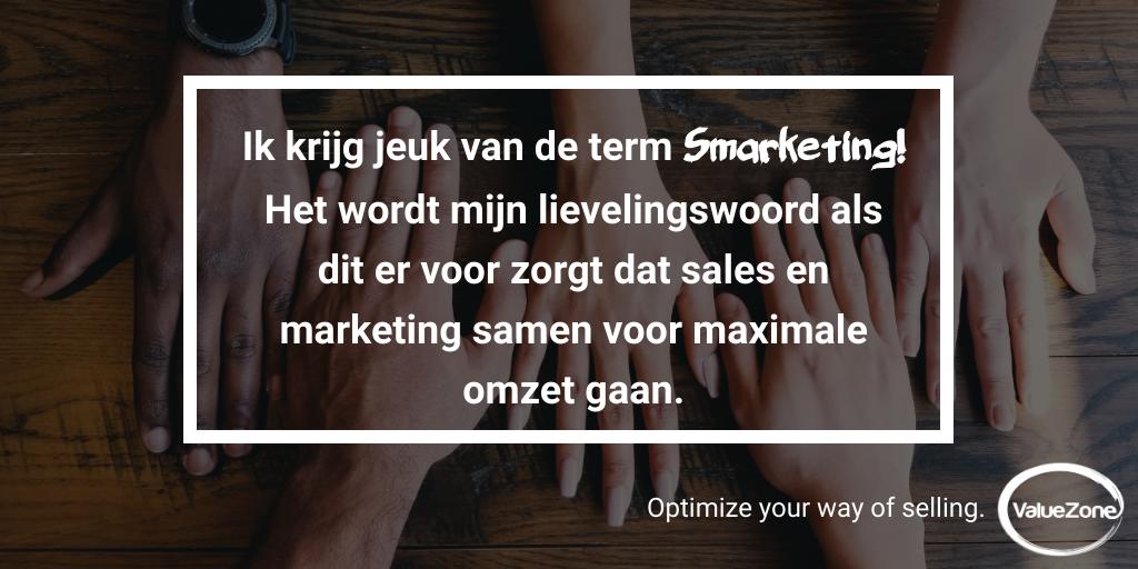 Marketing die NIET met sales samenwerkt zorgt slechts voor meer pipeline. Marketing die WEL met sales samenwerkt zorgt voor meer pipeline die leidt tot omzet. Hier is geen silver bullet, sluiproute of alleen de introductie van een nieuw woord voor die dit oplost. #smarketing