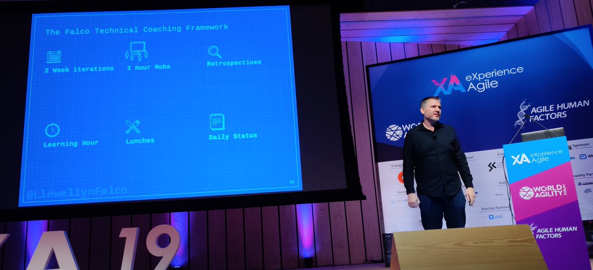 wouterla's tweet image. @LlewellynFalco on how he sets up his work to allow him to be lucky... #XA19 #experienceagile